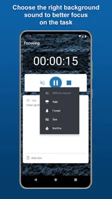 Tasks list with time tracking android App screenshot 3